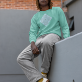 Свитшот Голубая АтмА с Серебром